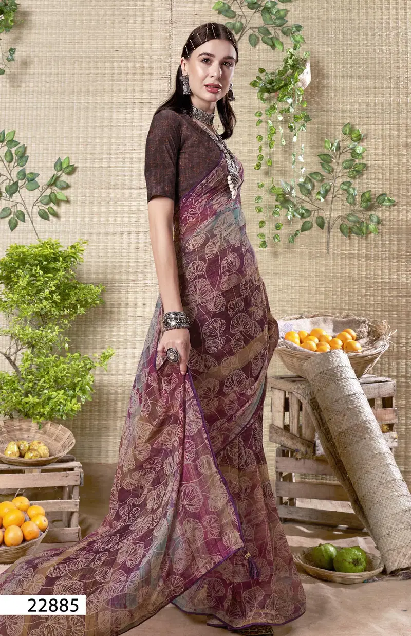 Rushi By Vallabhi Printed Georgette Sarees Wholesale Clothing Suppliers In India